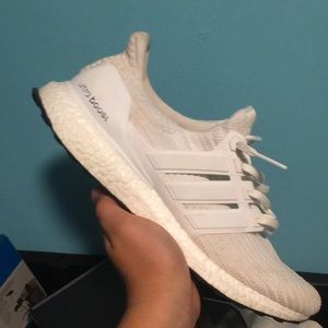 All white ultra boost